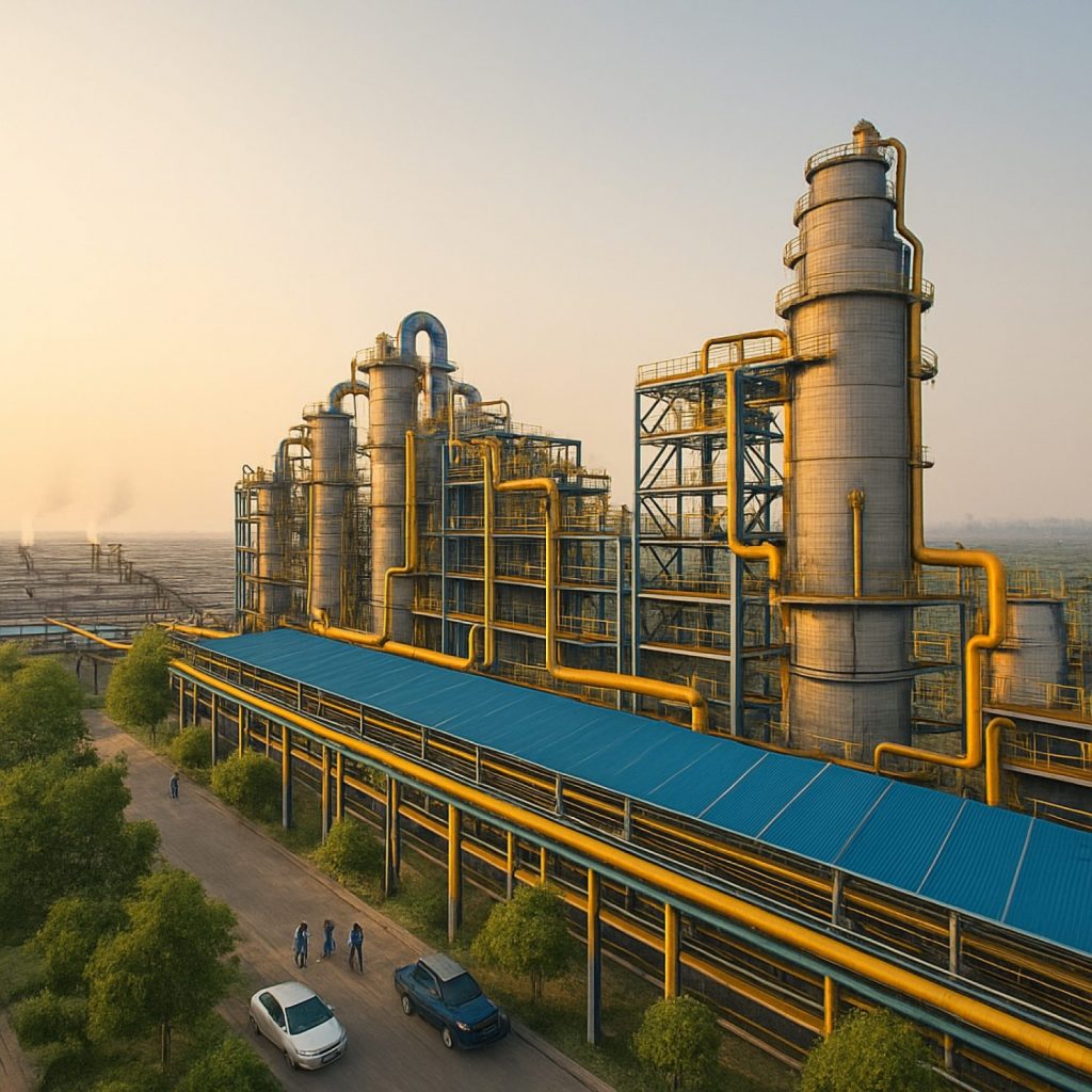 Industrielle Produktionsanlage mit Fokus auf Operations Technology